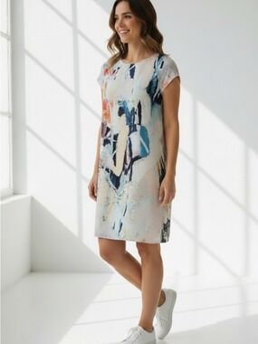 LE Galeriste dress amazing wearable Art reproduction vegan artwork made Montreal